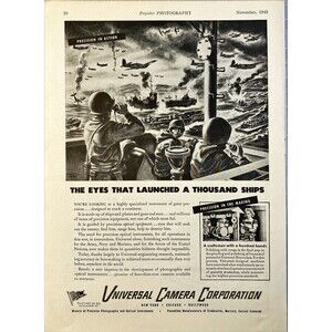 Universal Camera "Precision Optical Instrument Used by Military" Sea Battle '43